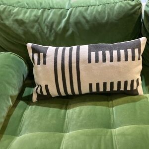 Hand-Painted Cotton Kilim Accent Pillow